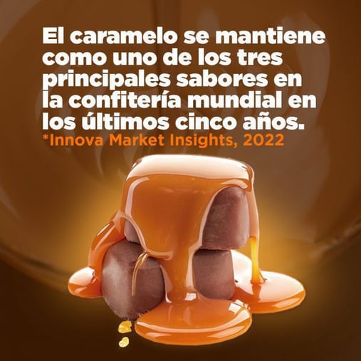 el caramelo en el chocolate